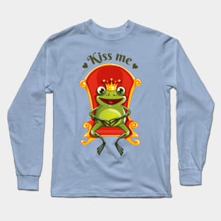 Frog king kiss me Long Sleeve T-Shirt